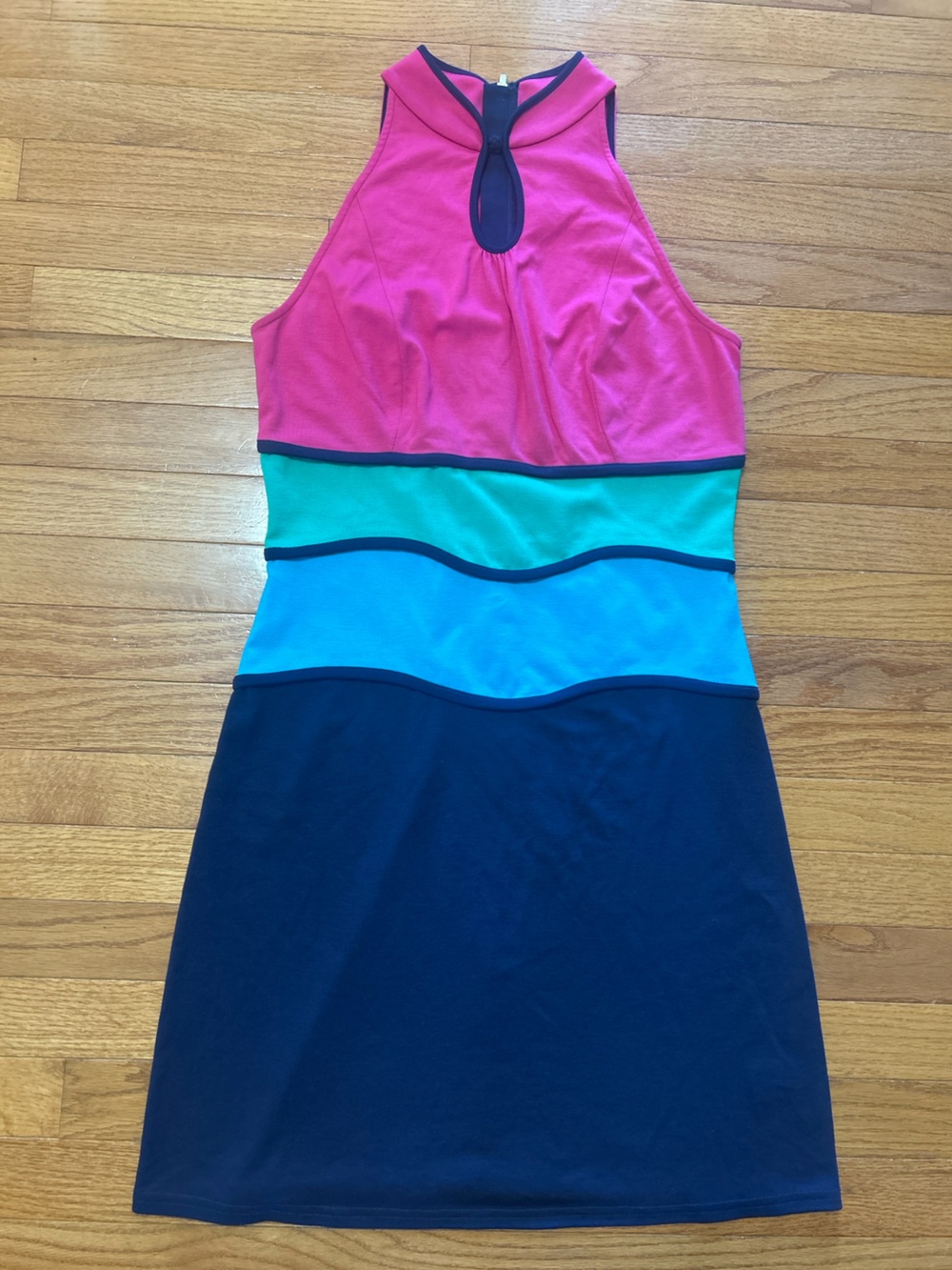 Lilly Pulitzer Marci Dress Women’s Size M Pink Blue Green Colorblock Halter